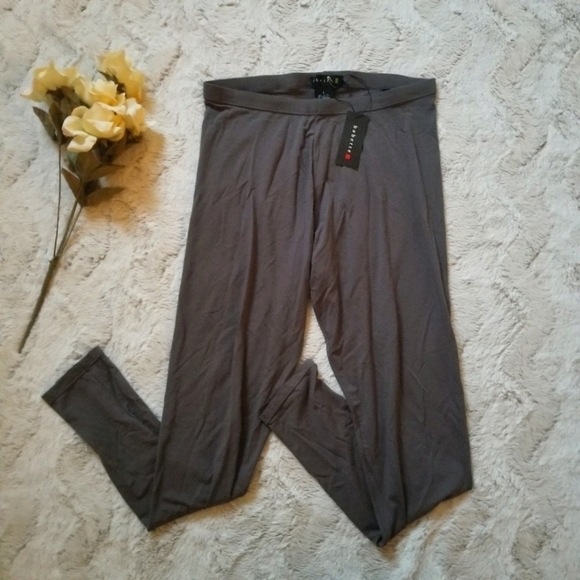 Babette Gray Basic Leggings New Size 1 - Picture 1 of 9
